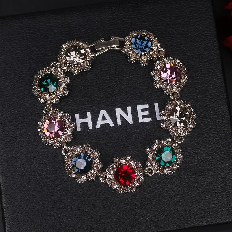 Super sparkling water diamond retro bracelet