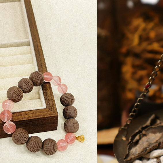 A traditional Chinese medicine bracelet with the aroma of tangerine peel and Angelica sinensis