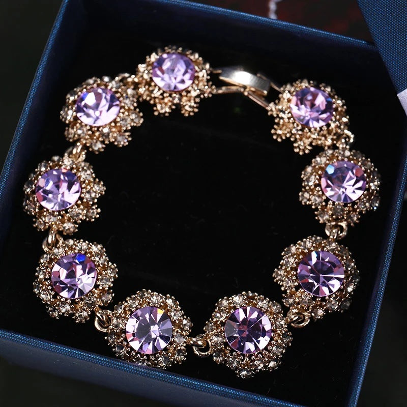 Super sparkling water diamond retro bracelet
