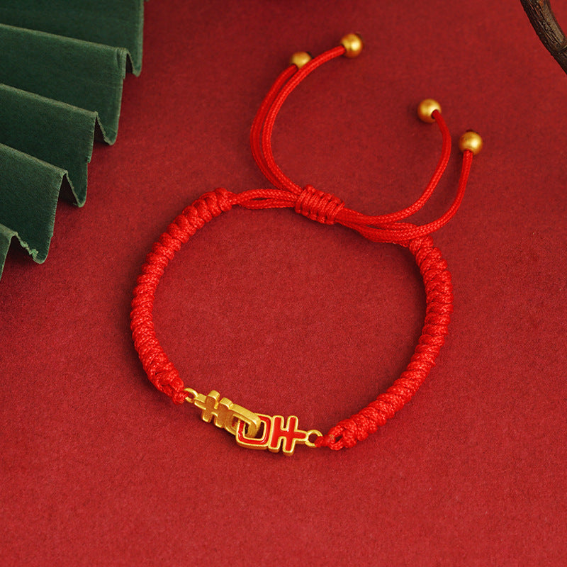 A sand-gold bracelet with a few taels of broken silver and bamboo joints