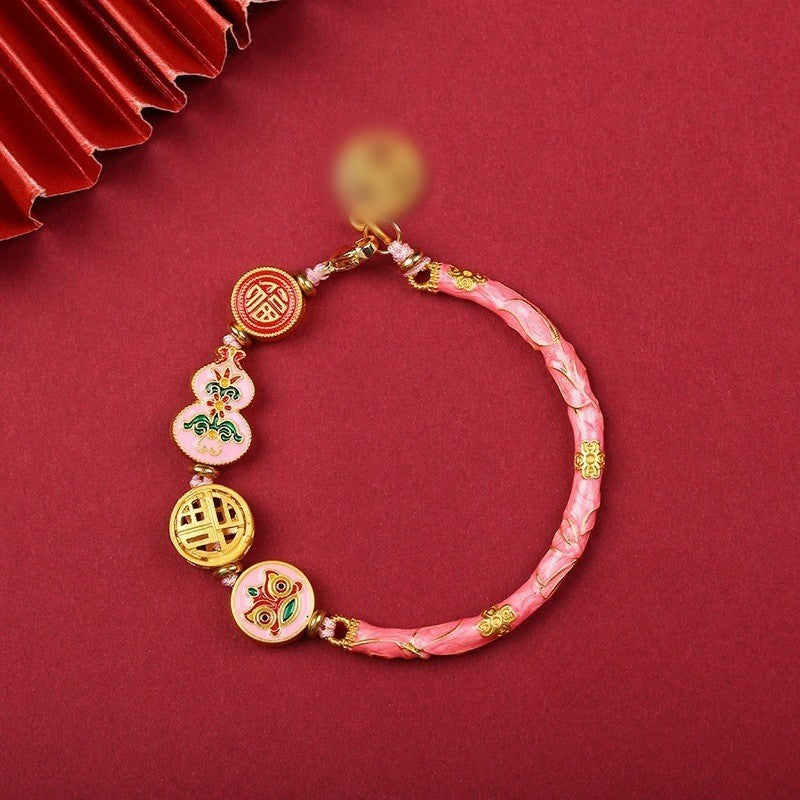 Color-preserving burnt blue half bracelet, a traditional Chinese trend sandgold bracelet