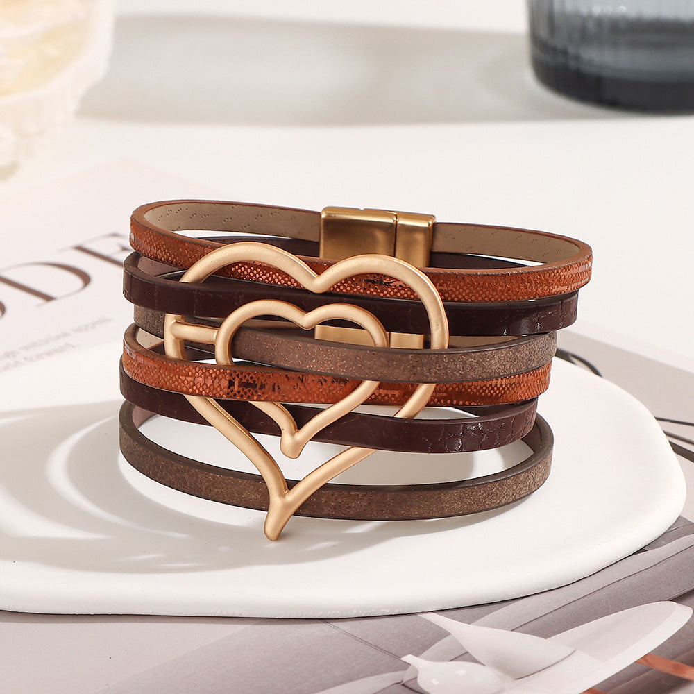 Hand-woven leather bracelet