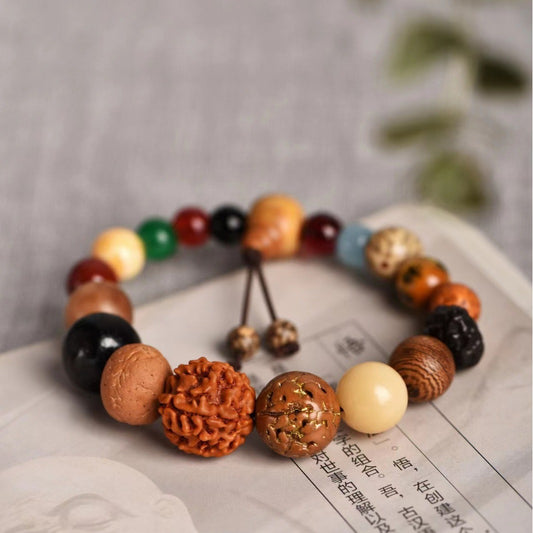 18-seed Bodhi bead bracelet, 18-bead root prayer bead chain