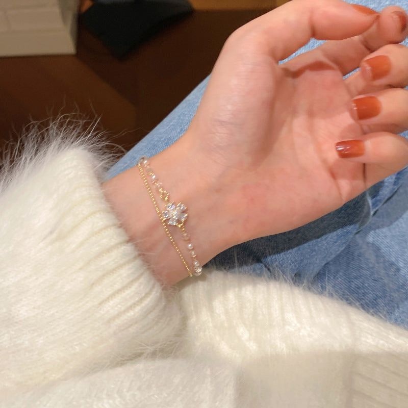 Light luxury zircon bracelet