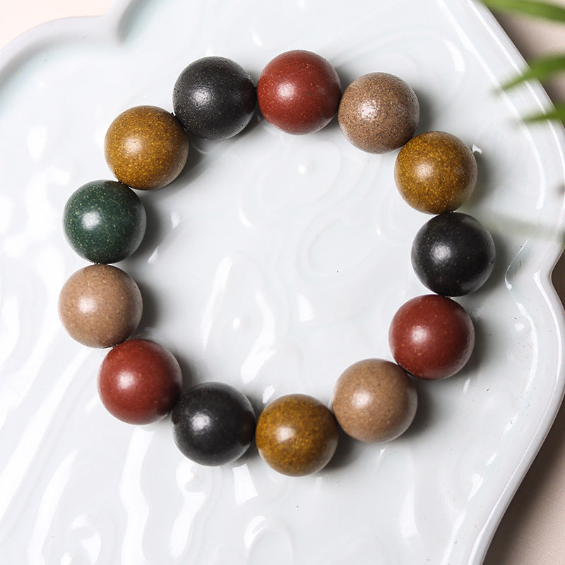 Natural Five Elements Harmony Incense Bead Bracelet, Natural Chinese herbal medicine bead bracelet