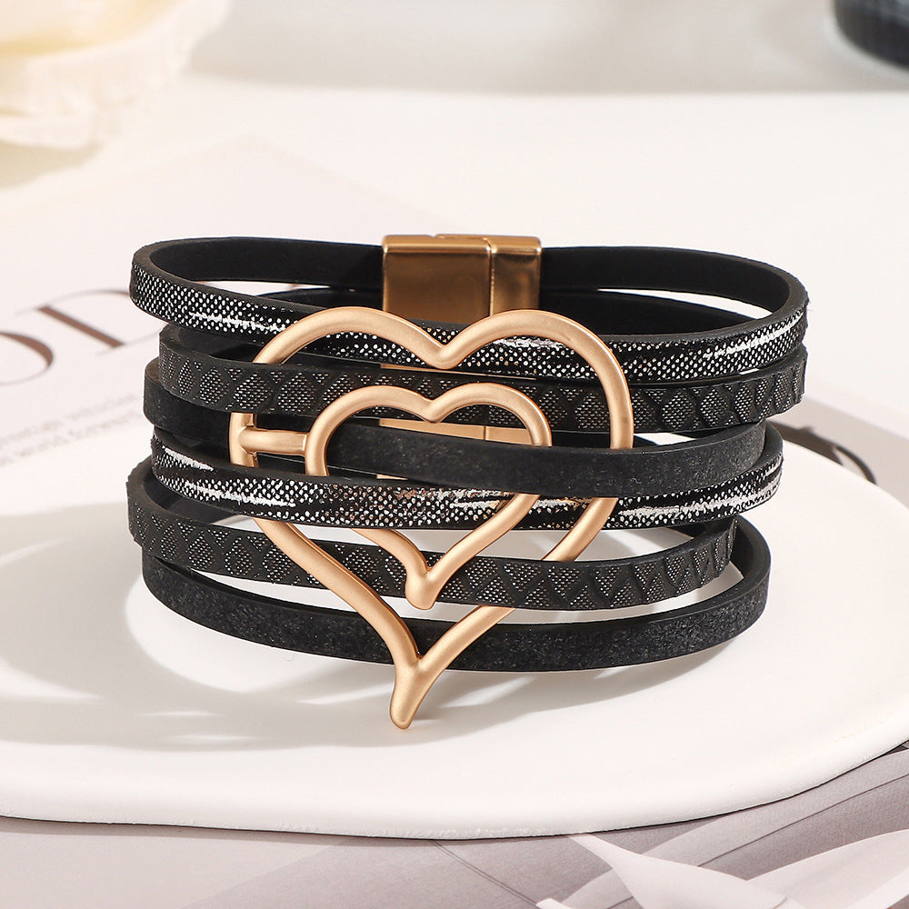 Hand-woven leather bracelet