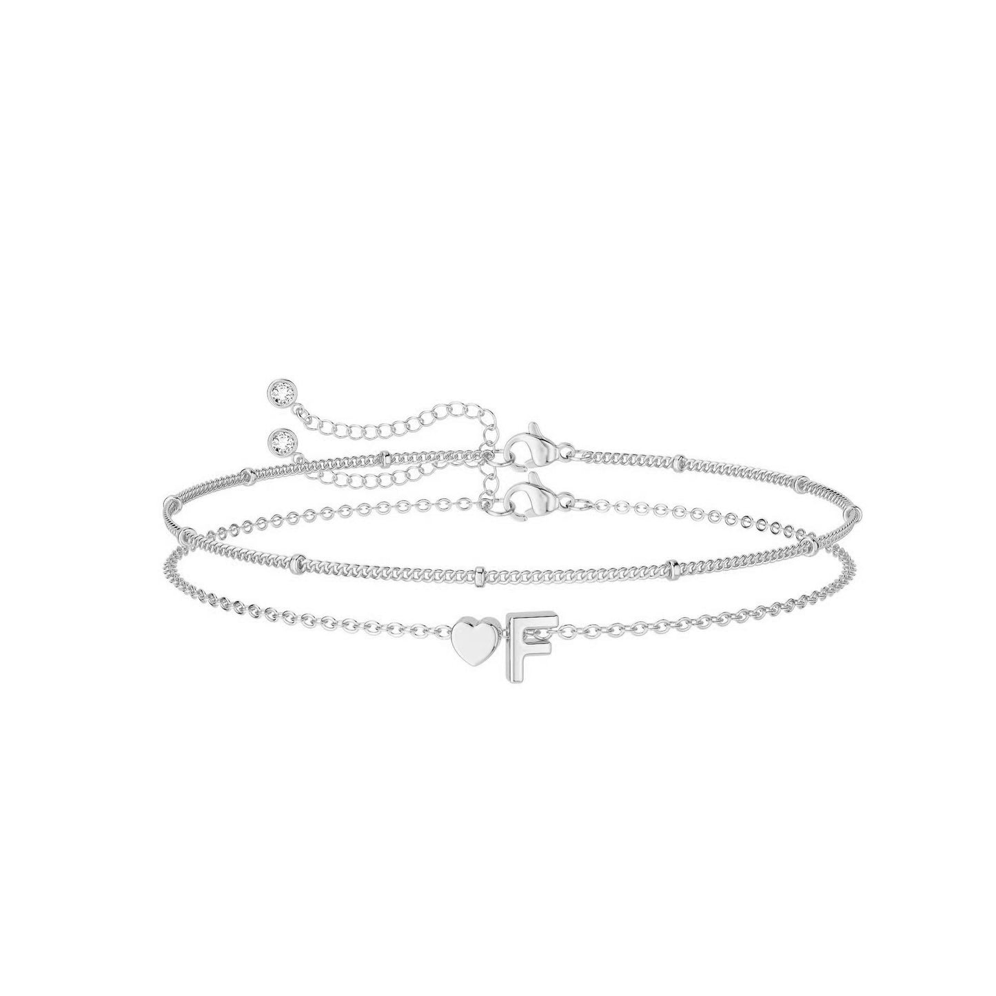 A 26-letter heart-shaped bracelet