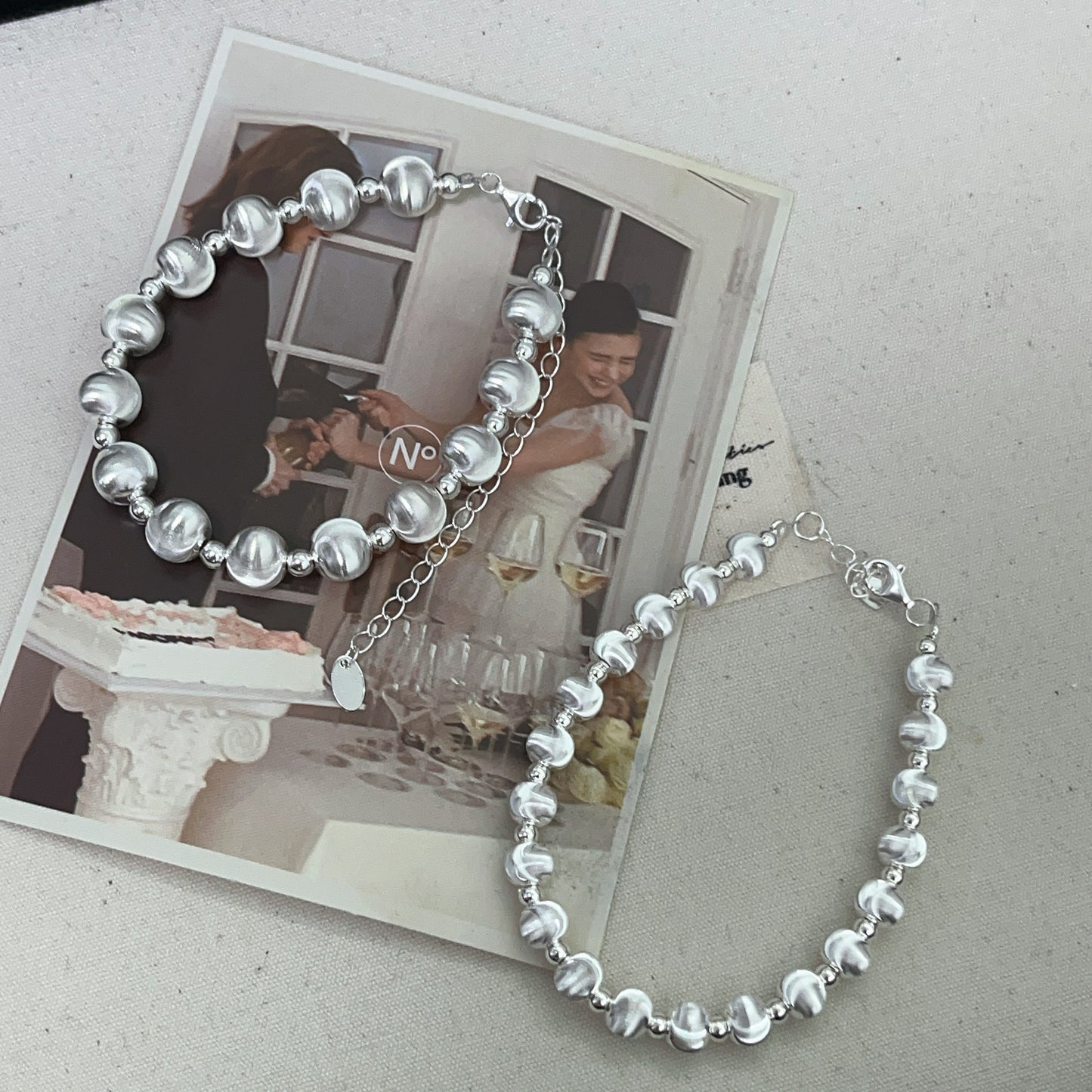 S925 sterling silver cat's eye Fortune Bead bracelet