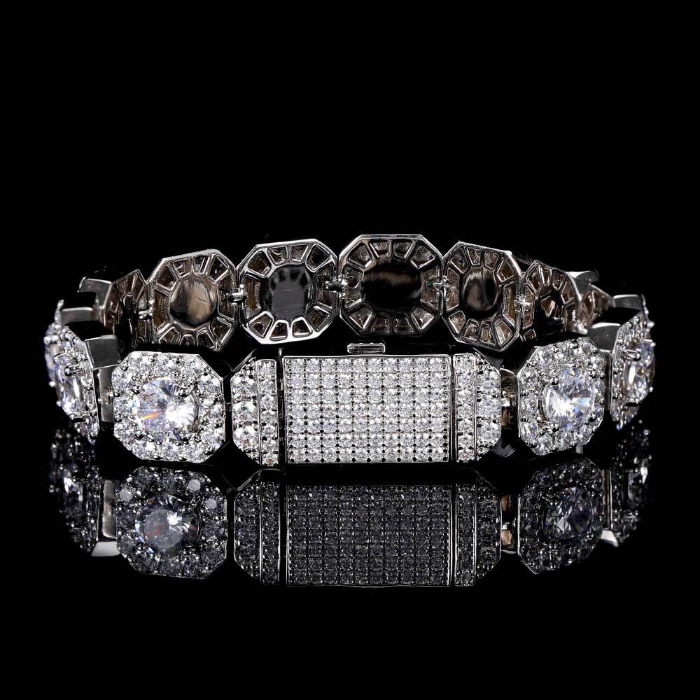 Rock sugar chain zircon bracelet