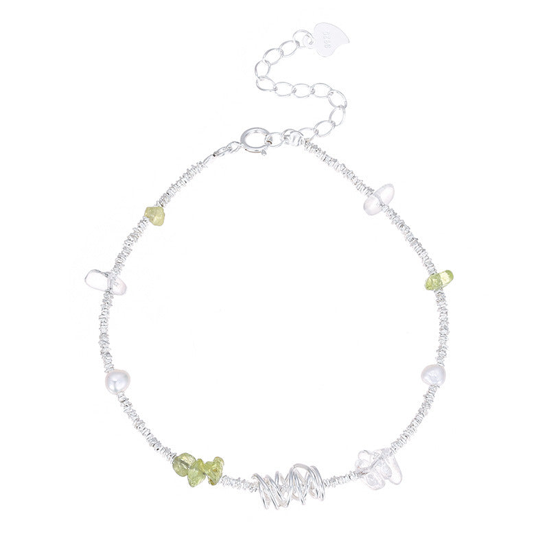 S925 Silver Peridot Silver Bracelet under the Banyan Tree