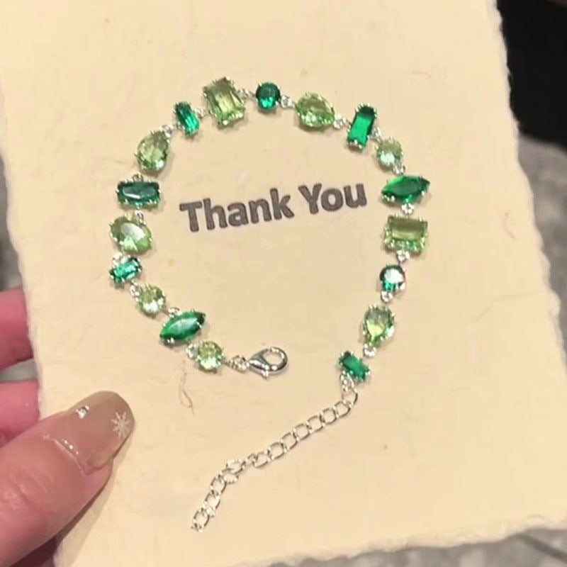 Green candy sparkling diamond bracelet