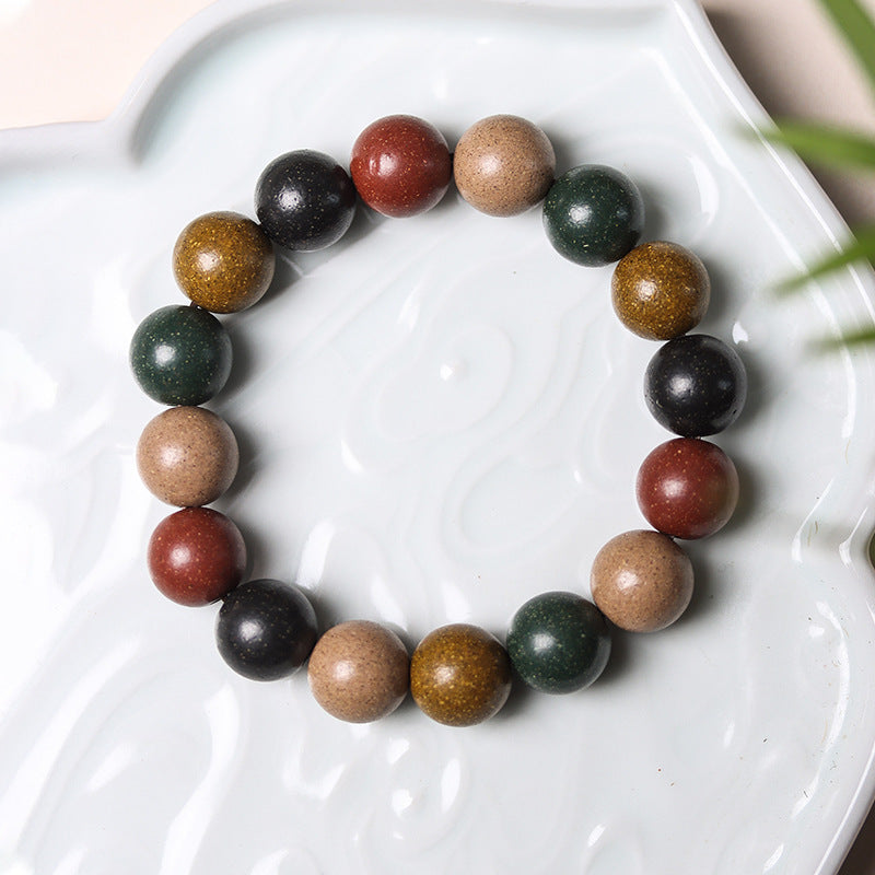 Natural Five Elements Harmony Incense Bead Bracelet, Natural Chinese herbal medicine bead bracelet