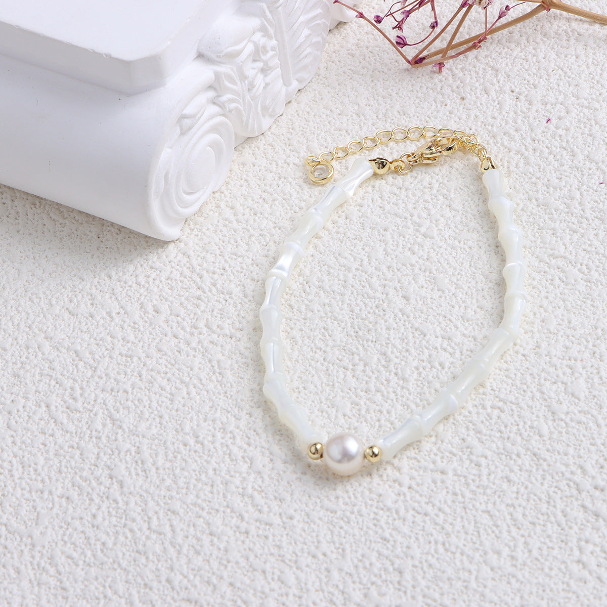 Vintage shell pearl freshwater pearl bracelet