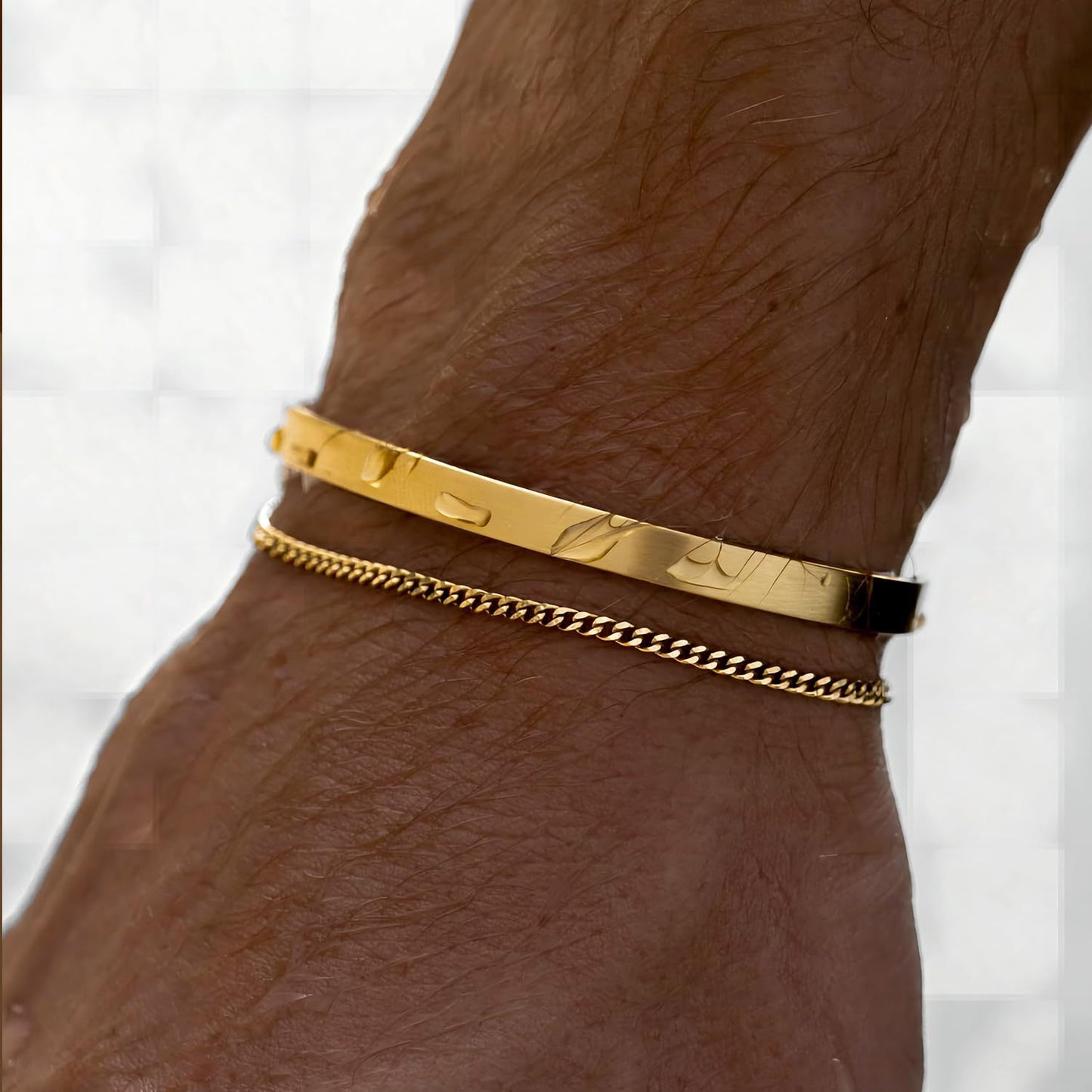 Double-layered stackable bracelet