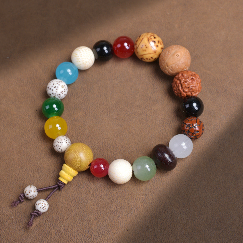 18-seed Bodhi bead bracelet, 18-bead root prayer bead chain