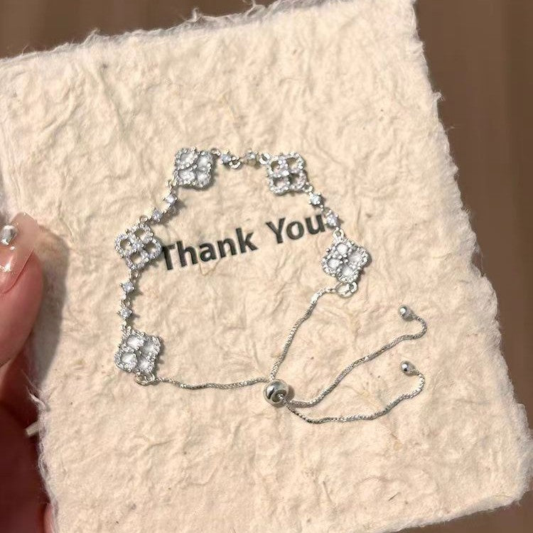 Full diamond bracelet four-leaf clover Zircon 2 bracelet