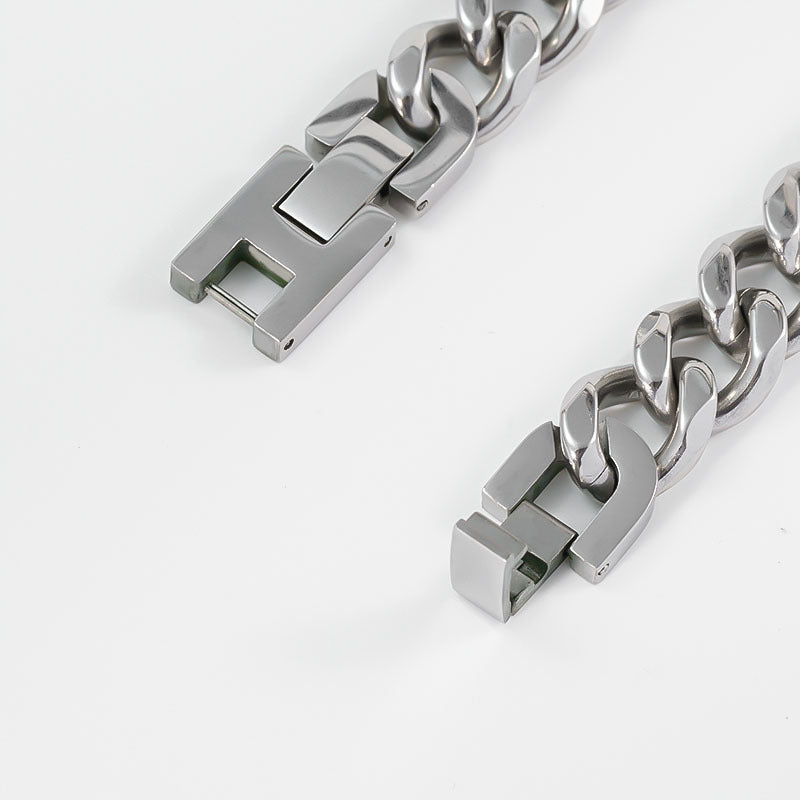 Cuban chain trend retro titanium steel bracelet