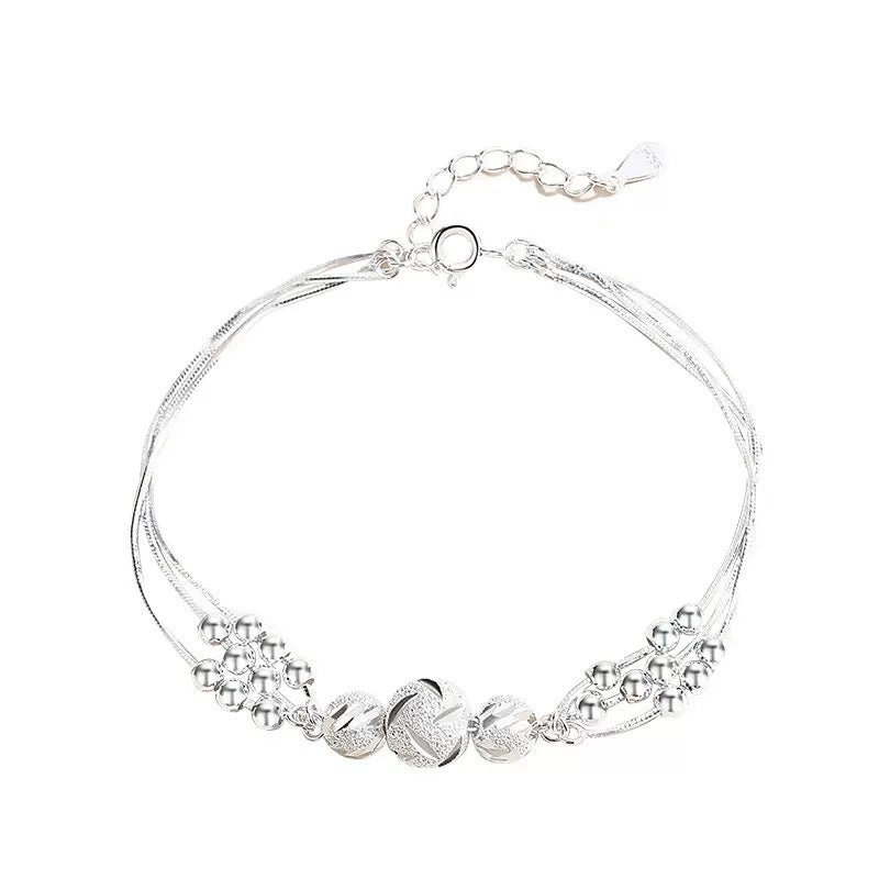 Round multi-layer string transfer bead bracelet