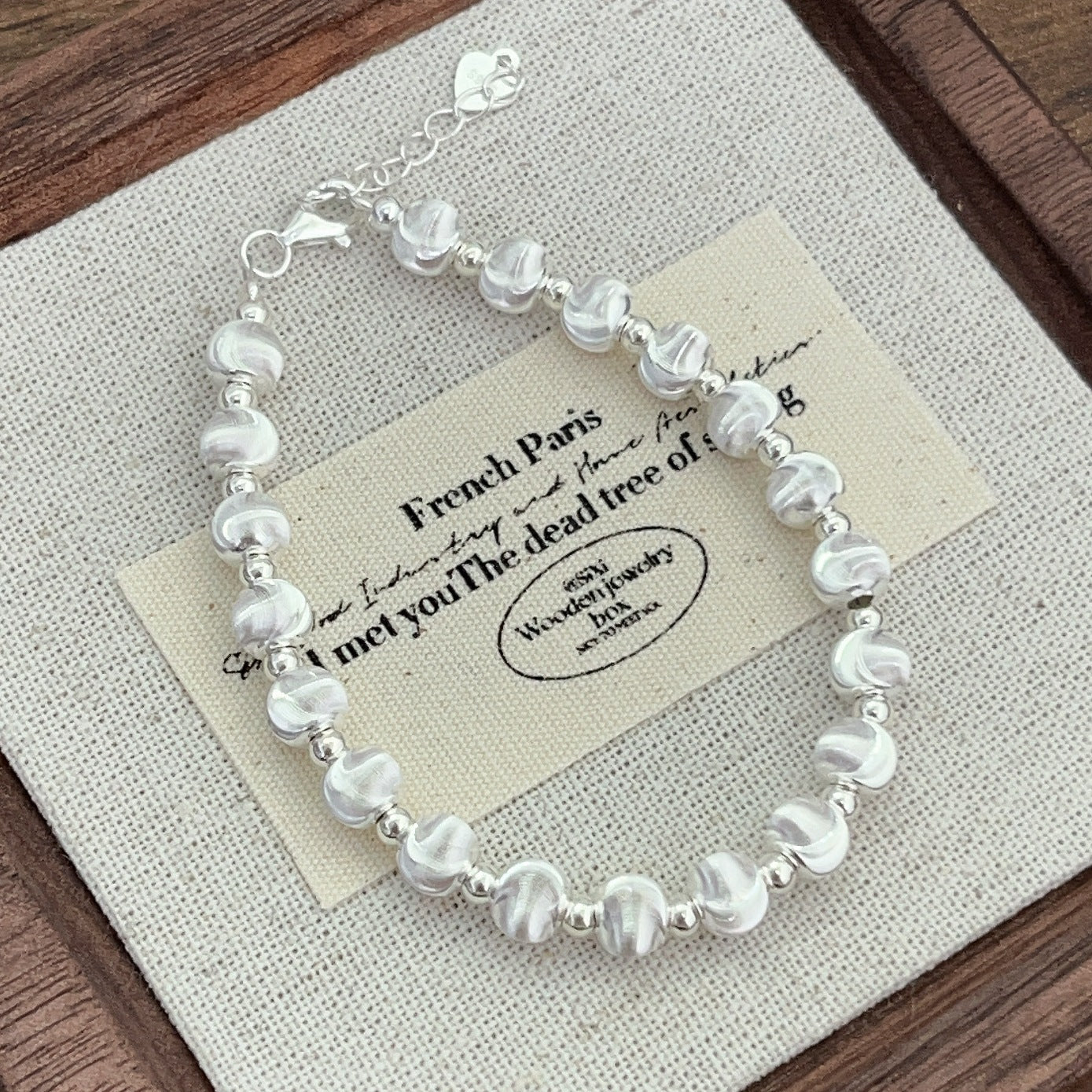 S925 sterling silver cat's eye Fortune Bead bracelet