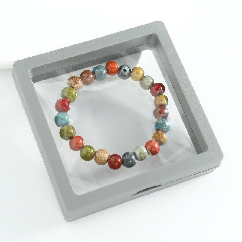 Ethnic-style ceramic beaded bracelet, artistic
