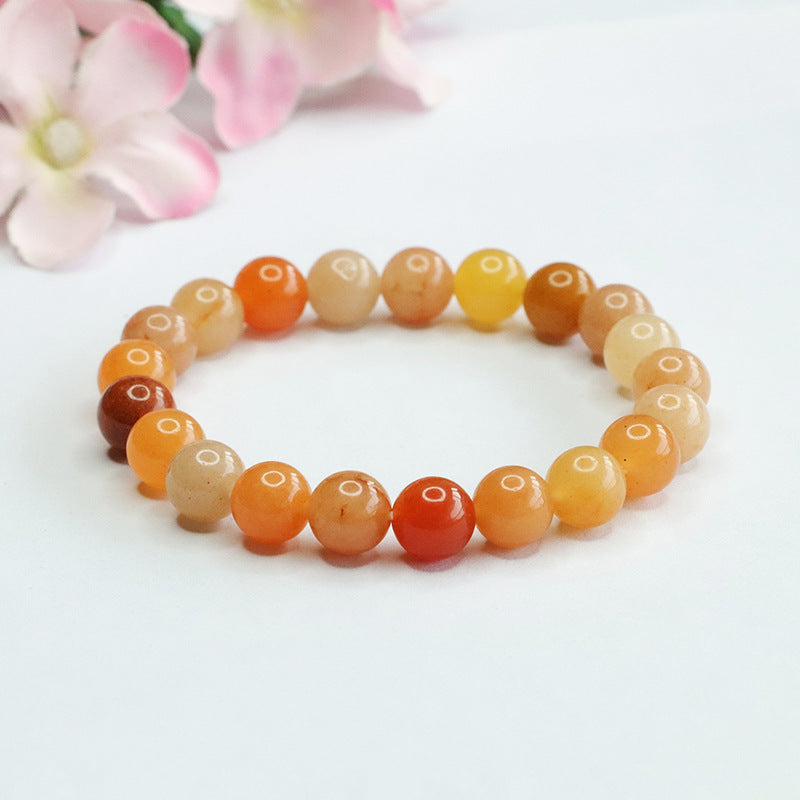 Natural gold thread jade bracelet