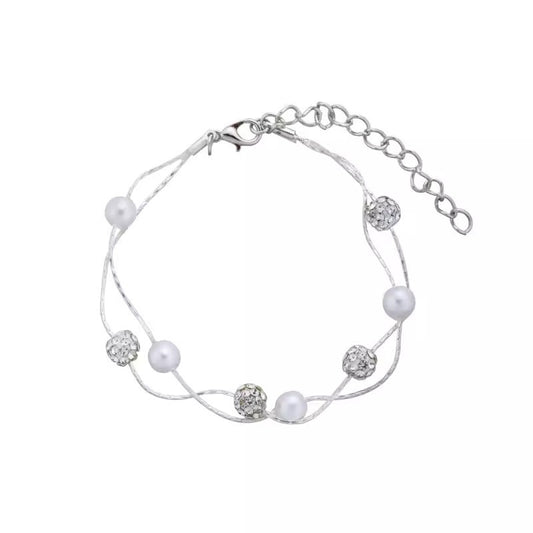"Starry Sky Double Pearl Bracelet.
