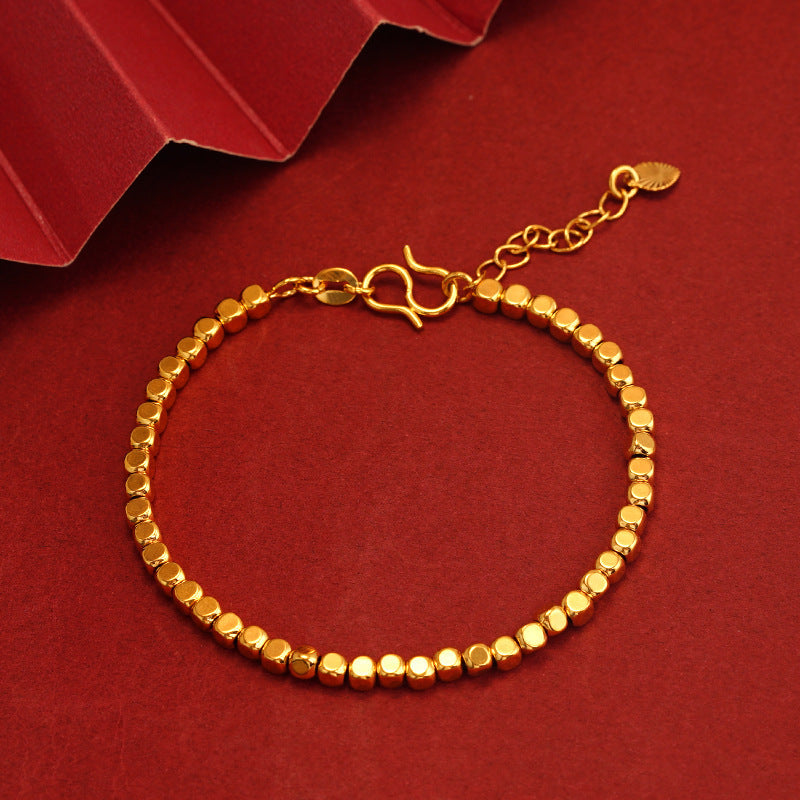 A sand-gold bracelet with a few taels of broken silver and bamboo joints