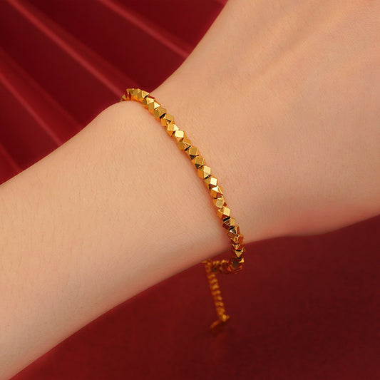 A sand-gold bracelet with a few taels of broken silver and bamboo joints