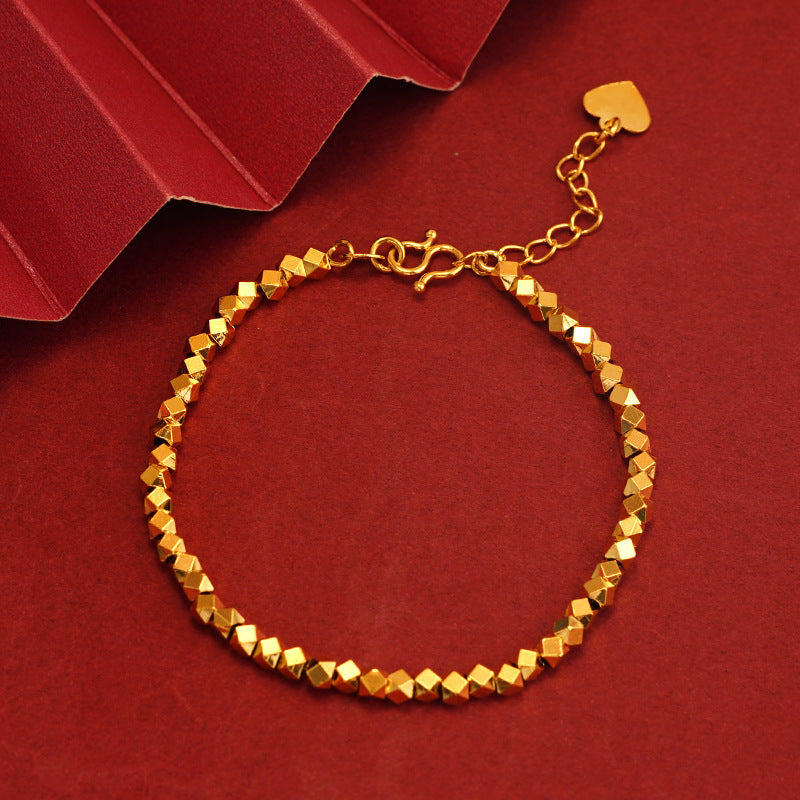 A sand-gold bracelet with a few taels of broken silver and bamboo joints