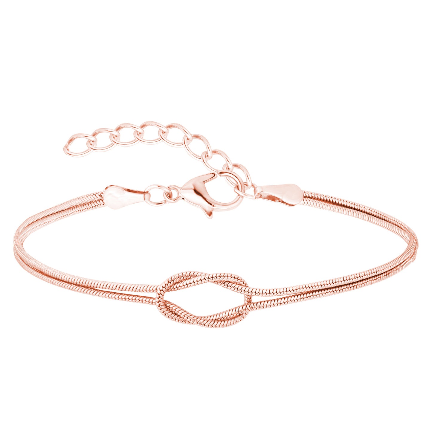 Knotted snake bone bracelet