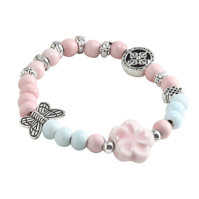 Large bead ceramic bracelet