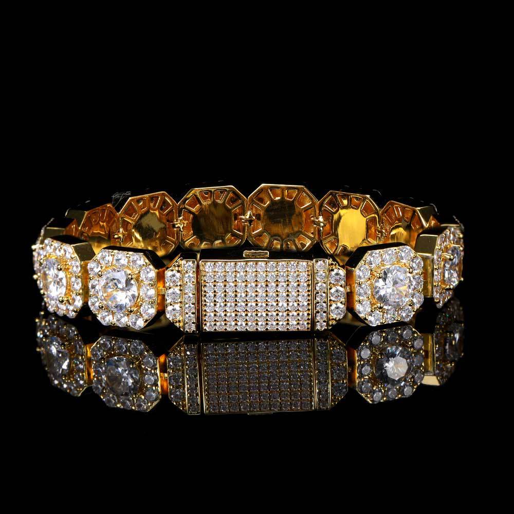 Rock sugar chain zircon bracelet