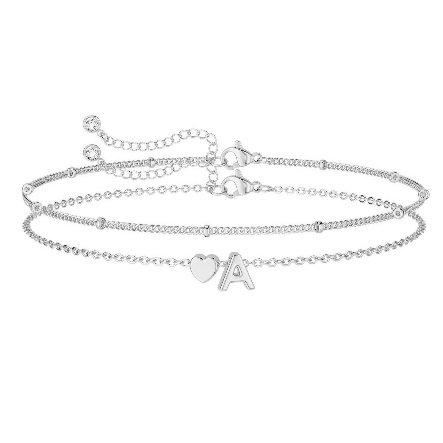 A 26-letter heart-shaped bracelet