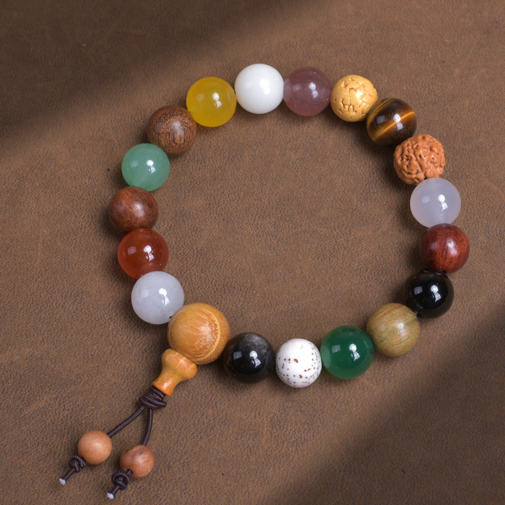 18-seed Bodhi bead bracelet, 18-bead root prayer bead chain