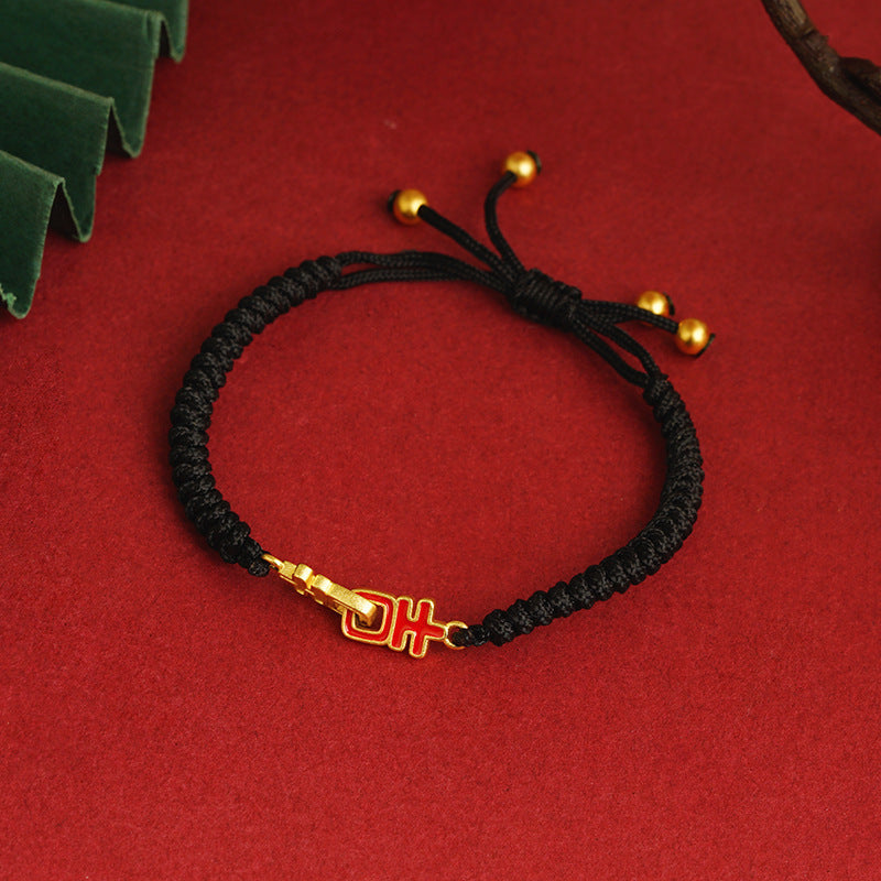 A sand-gold bracelet with a few taels of broken silver and bamboo joints