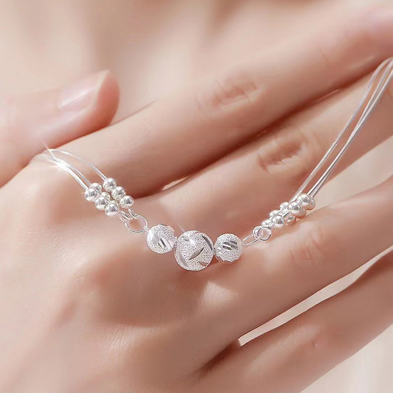 Round multi-layer string transfer bead bracelet