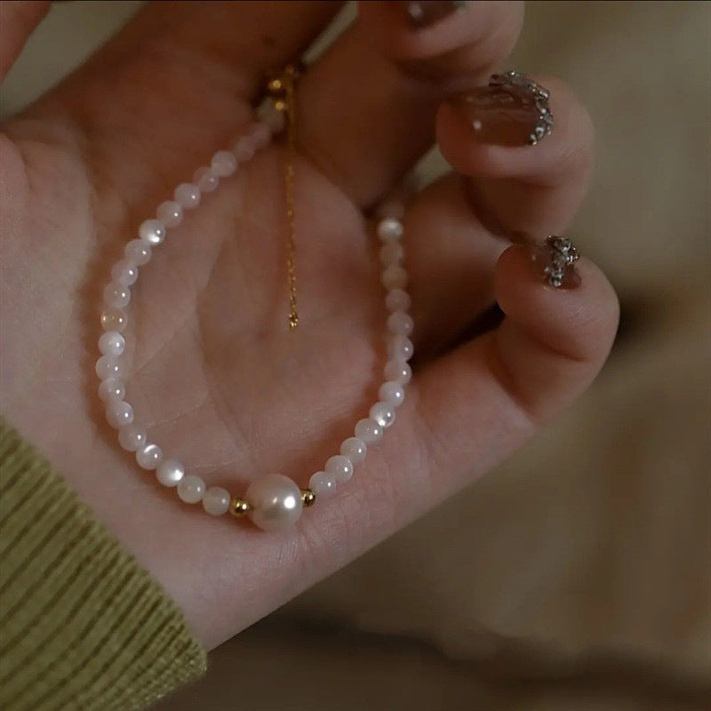Vintage shell pearl freshwater pearl bracelet