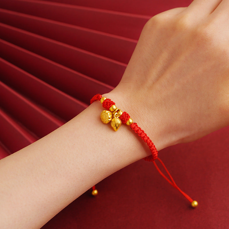A sand-gold bracelet with a few taels of broken silver and bamboo joints