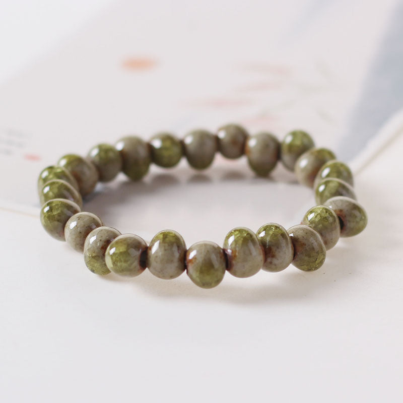 Ethnic bracelet water drop porcelain beads