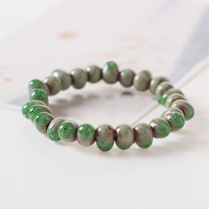 Ethnic bracelet water drop porcelain beads
