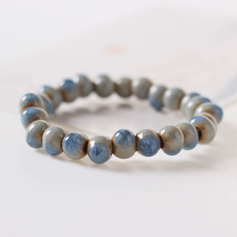 Ethnic bracelet water drop porcelain beads