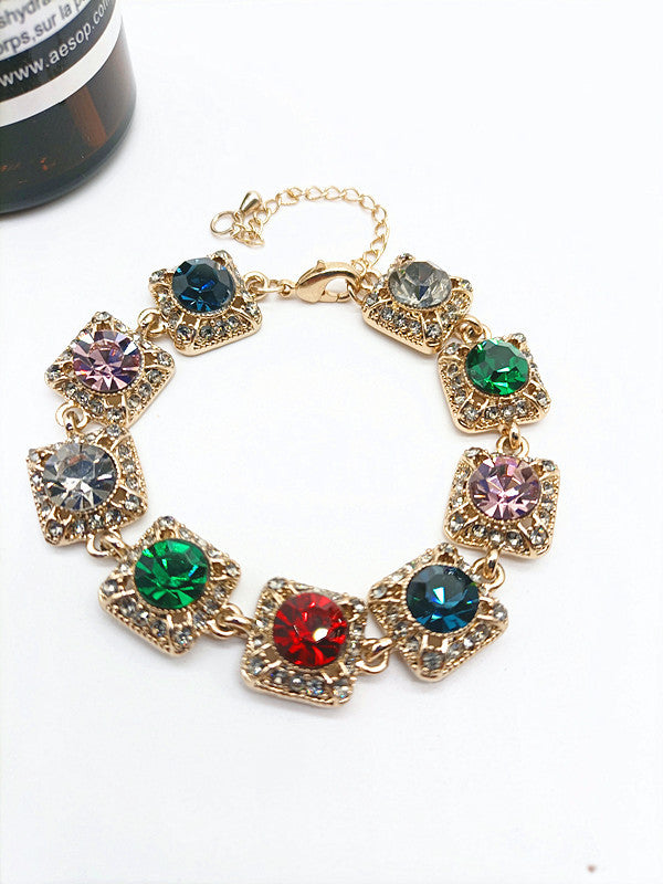 Super sparkling water diamond retro bracelet