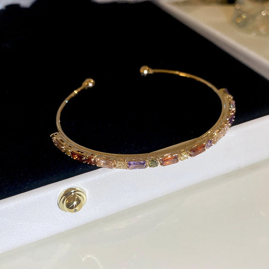 Dopamine colored diamond-encrusted bracelet