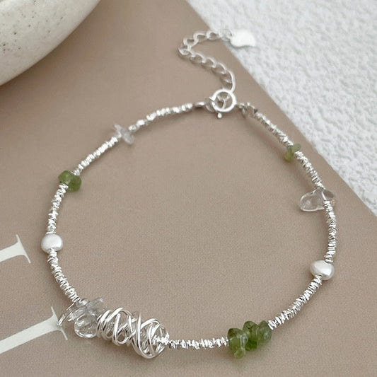 S925 Silver Peridot Silver Bracelet under the Banyan Tree