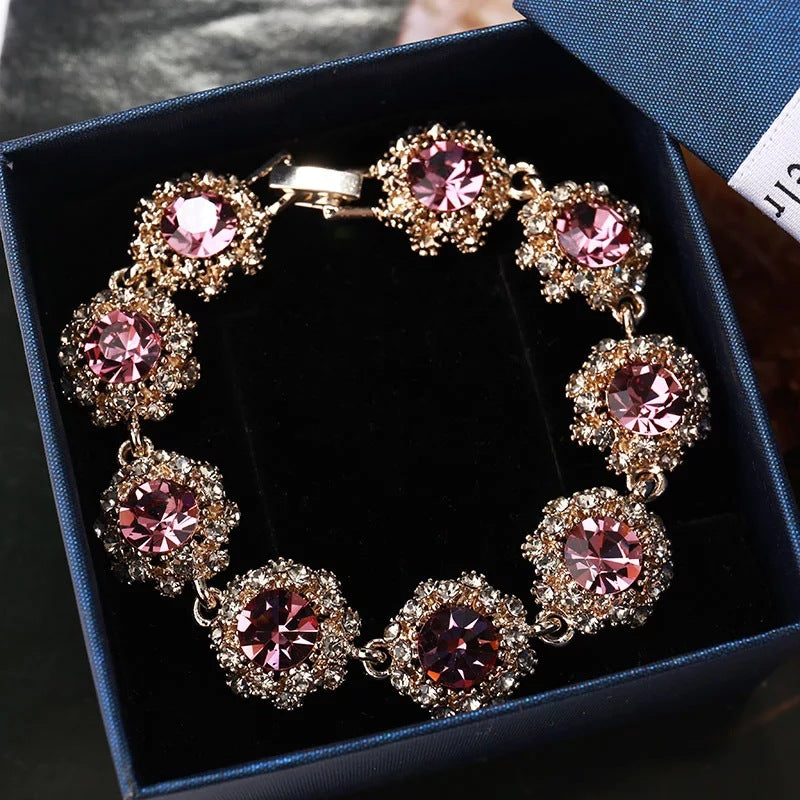 Super sparkling water diamond retro bracelet