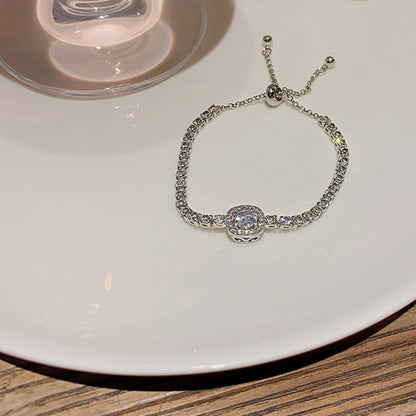 Full diamond zircon bracelet