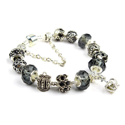 Colorful crystal Amazon Cross-border Crown beaded bracelet, handcrafted glass beads