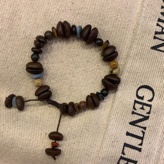 Real coffee bean bracelet, Melade-colored bracelet