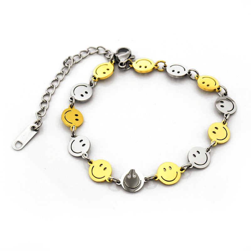 Stainless steel smile bracelet