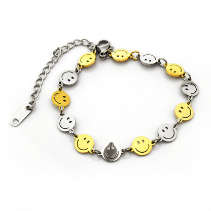 Stainless steel smile bracelet